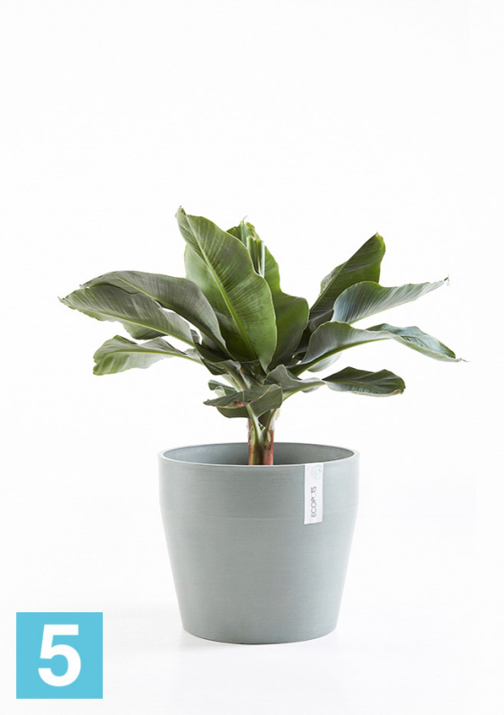 Напольное кашпо Ecopots Sankara, серо-голубое 40-d, 35-h