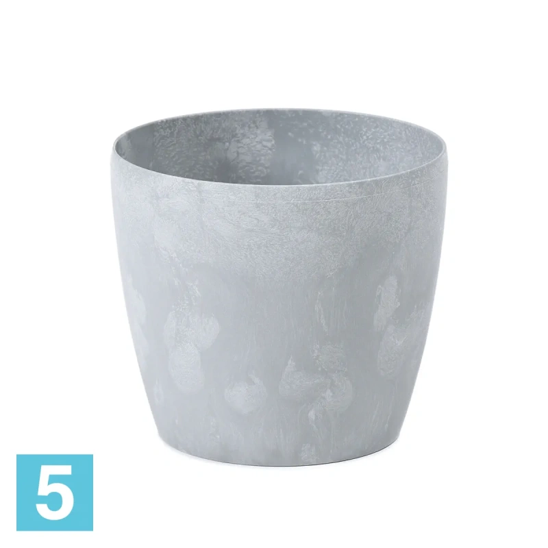 Кашпо Lamela Magnolia Eco Recycled Beton, серый бетон 25-d, 22-h