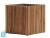 Кашпо TREEZ Effectory Timberline Куб, тёмное дерево 33-l, 33-w, 33-h