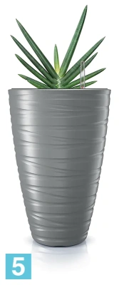 Кашпо Prosperplast MAZE, серое 38,5-l, 58,5-w, 58,5-h