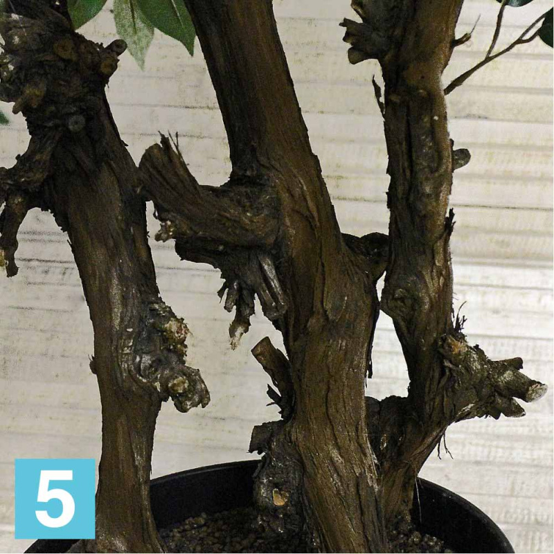 Фикус искусственный Alseed, h-150 см., латекс, темно-зеленый