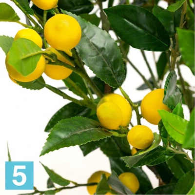 Лимон с плодами искусственный Alseed, h-110 см., латекс в Москве