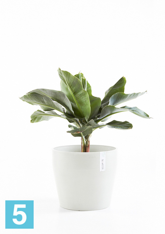 Напольное кашпо Ecopots Sankara, светло-серое 40-d, 35-h