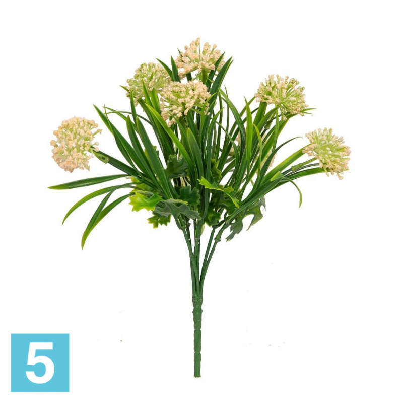 Лук декоративный куст *7 искусственный Alseed, h-29 см., микс