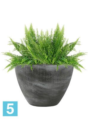 Кашпо Esra planter mystic, серое l-33 w-16 h-25 см