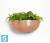 Подвесное кашпо Ecopots Sofia, терракотовое 43-l, 25-w, 18-h Подвесное кашпо Ecopots Sofia, терракотовое 43-l, 25-w, 18-h
