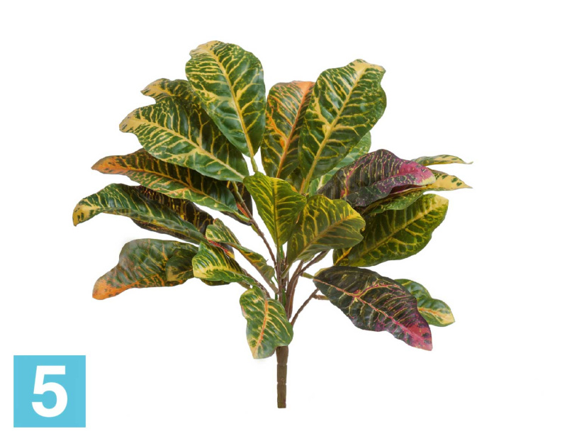 Кротон куст искусственный зелёно-жёлто-розовый (Sensitive Botanic) TREEZ Collection