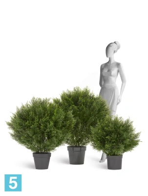 Туя искусственная TREEZ Collection Брабант пушистая шаровидная уличная 60h