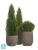 Кашпо TREEZ Effectory Terra Высокий конус, серый беж 45-d, 91-h