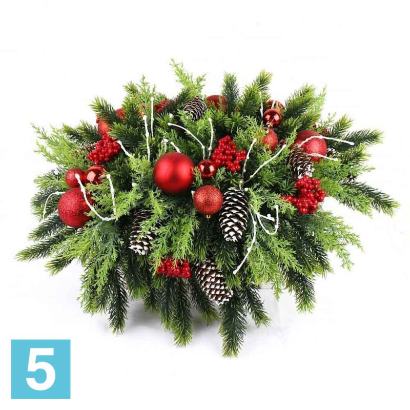 Ель в балконном ящике 40 см. искусственная Alseed, h-35 см.