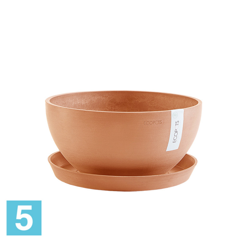 Настольное Кашпо Ecopots Brussels, терракотовое 30-d, 14-h