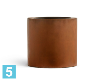 Кашпо TREEZ Effectory Corten Steel Цилиндр Кортеновская сталь-Бархатистая окись, 53-d, 50-h в #REGION_NAME_DECLINE_PP#