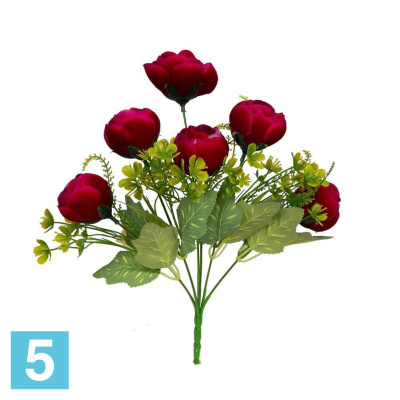 Букет камелии*6 искусственный Alseed, h-32 см.