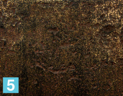 Кашпо с автополивом TREEZ Effectory Metal, Высокий округлый конус, rough с золотой патиной 39-d, 95-h