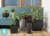 Кашпо с автополивом Lamela Lilia Eco Recycled Beton, черный бетон 25-d, 47-h