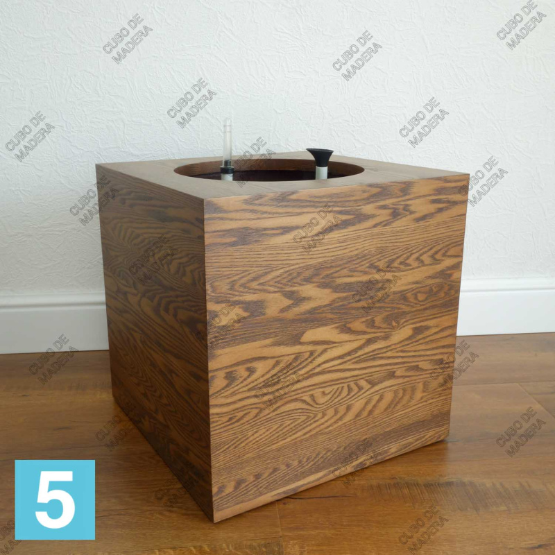 Кашпо КУБО ДЕ МАДЕРА - Креста 40-l, 40-w, 40-h, коричневое