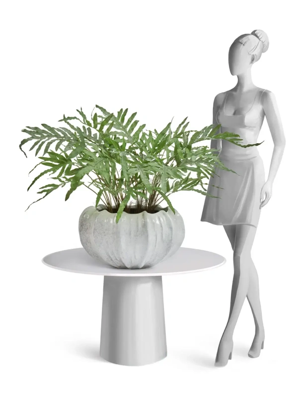 Кашпо TREEZ Effectory Aura Низкая Design-чаша, жемчужный лак 53-d, 31-h