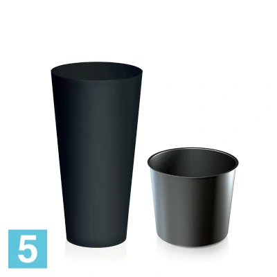 Кашпо Prosperplast TUBUS SLIM, белое 25-d, 47,6-h