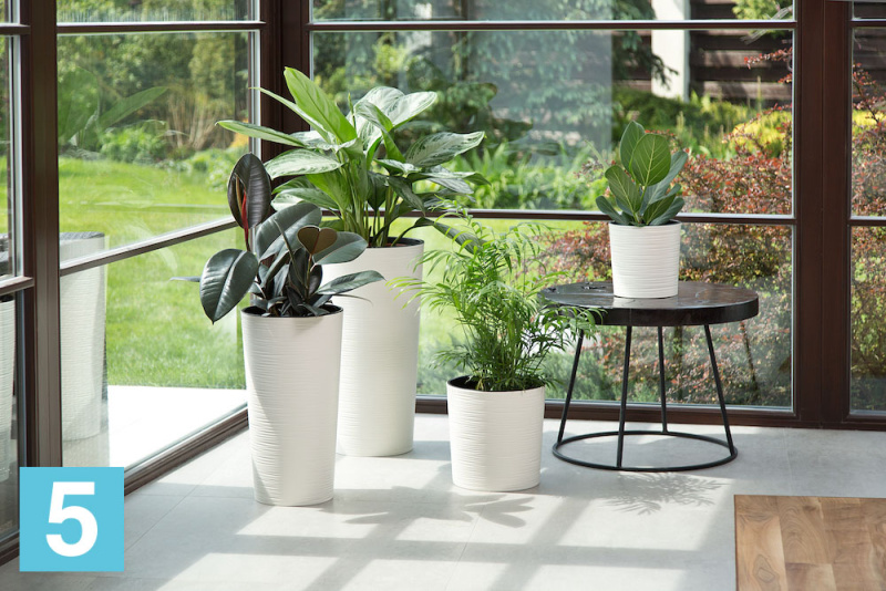 Кашпо Lamela Lilia Dluto, графит металлик 30-d, 57-h