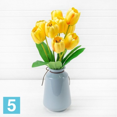 Букет тюльпанов из 9-ти искусственный Alseed, h-45 см. в #REGION_NAME_DECLINE_PP#