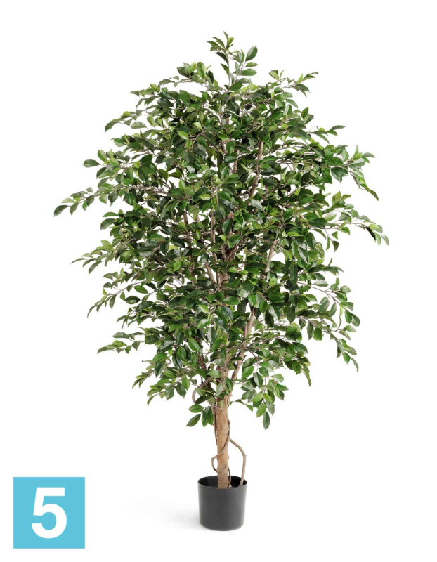 Фикус искусственный TREEZ Collection Фолиа зеленый 165h