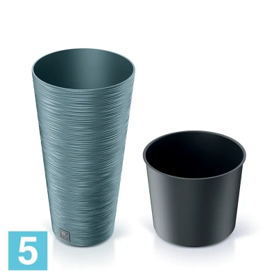 Кашпо Prosperplast FURU Slim, бетон 25-d, 48-h
