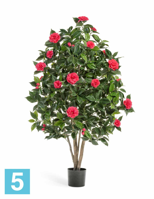 Камелия Японика искусственная TREEZ Collection тёмно-розовая 150h