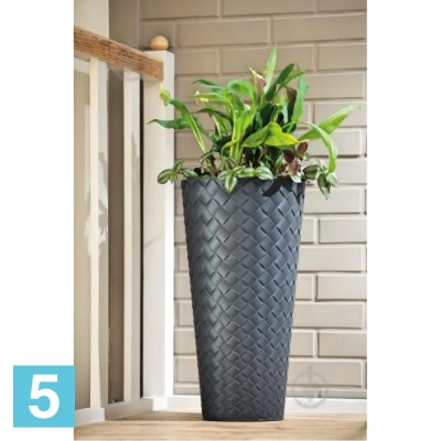 Кашпо FORM-PLASTIC Makata Slim, кофе 40-d, 79,5-h