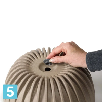Кашпо Lamela Mira Eco Recycled, антрацит 25-d, 42-h