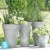 Кашпо Prosperplast TUBUS SLIM Beton Effect, антрацит 40-d, 76-h