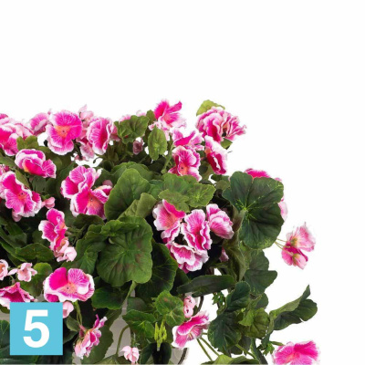Франц.балк.40 см. Пеларгония ампельн.розовая искусственный Alseed, 55х, h-50 см.