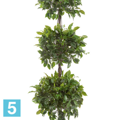 Фикус искусственный TREEZ Collection Бенджамина Топиари Тройной 150h в #REGION_NAME_DECLINE_PP#