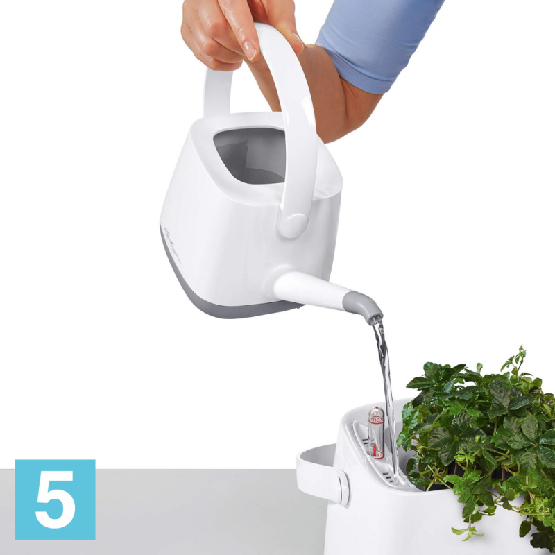 Лейка Lechuza YULA 1,7 l, белый/серый 30-l, 14-w, 22-h