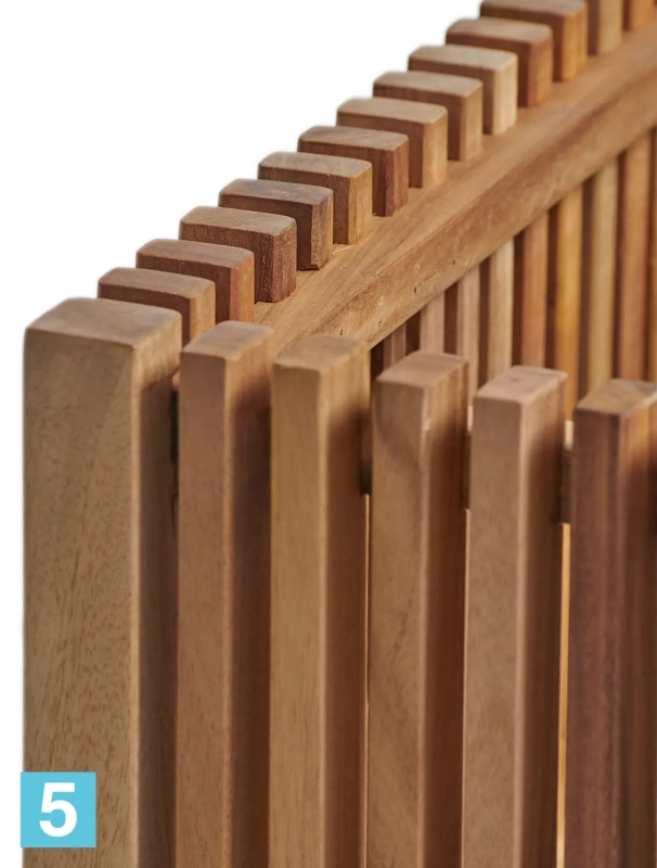 Кашпо TREEZ Effectory Timberline Куб, тёмное дерево 33-l, 33-w, 33-h