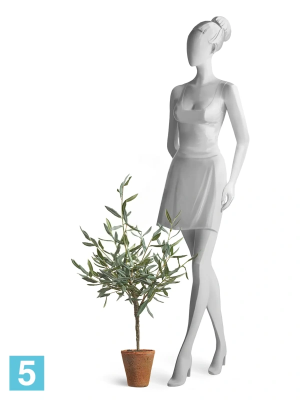 Олива искусственная TREEZ Collection Элегант (серия Prime) в керамическом кашпо 85h