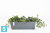Прямоугольное кашпо Ecopots Bruges, серое 55-l, 17-w, 17-h