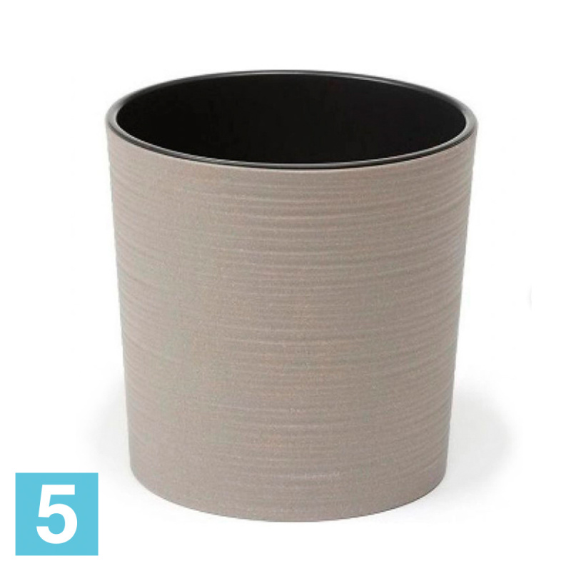 Кашпо Lamela Malwa eco Dluto, серое 19-d, 19,5-h