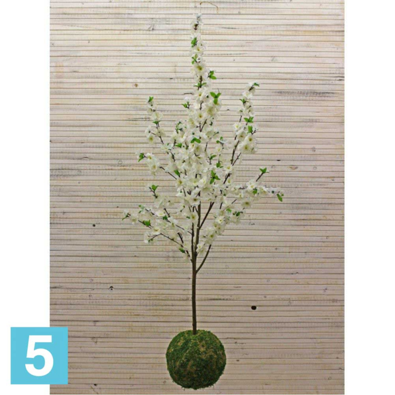 Кокедама искусственная Alseed, d-27 "Сакура"бел., h-160 см.