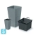 Кашпо Prosperplast FURU Square, зеленое 24-l, 24-w, 45-h Кашпо Prosperplast FURU Square, зеленое 24-l, 24-w, 45-h