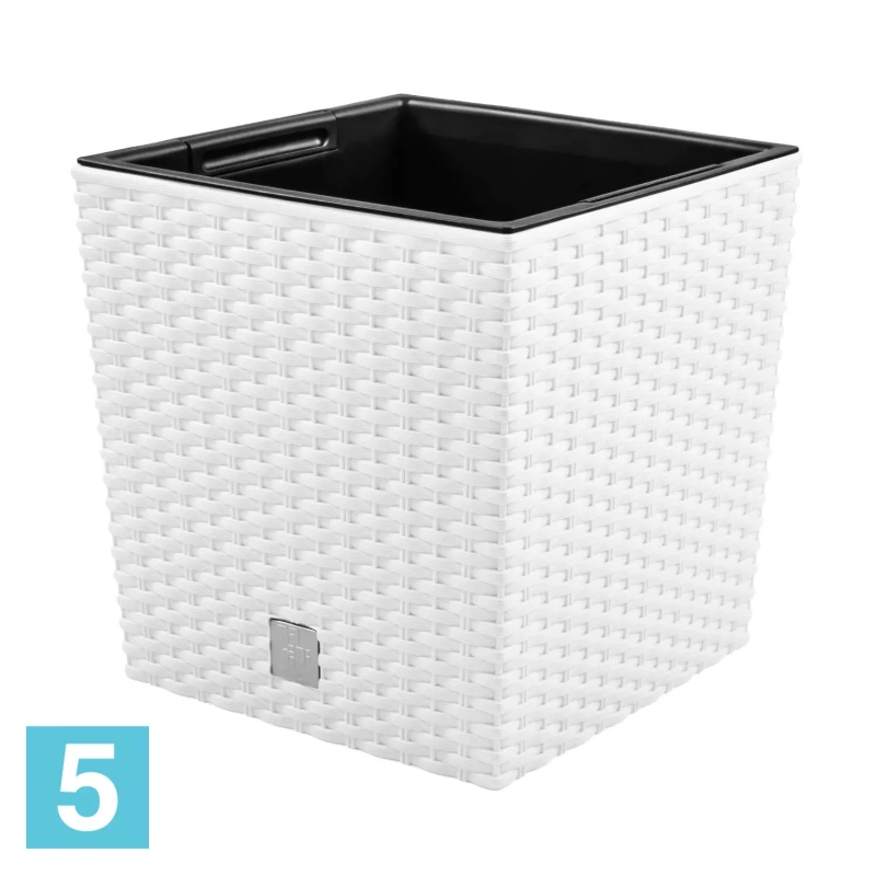 Напольное кашпо Prosperplast RATO LOW, белое 40-l, 40-w, 41-h