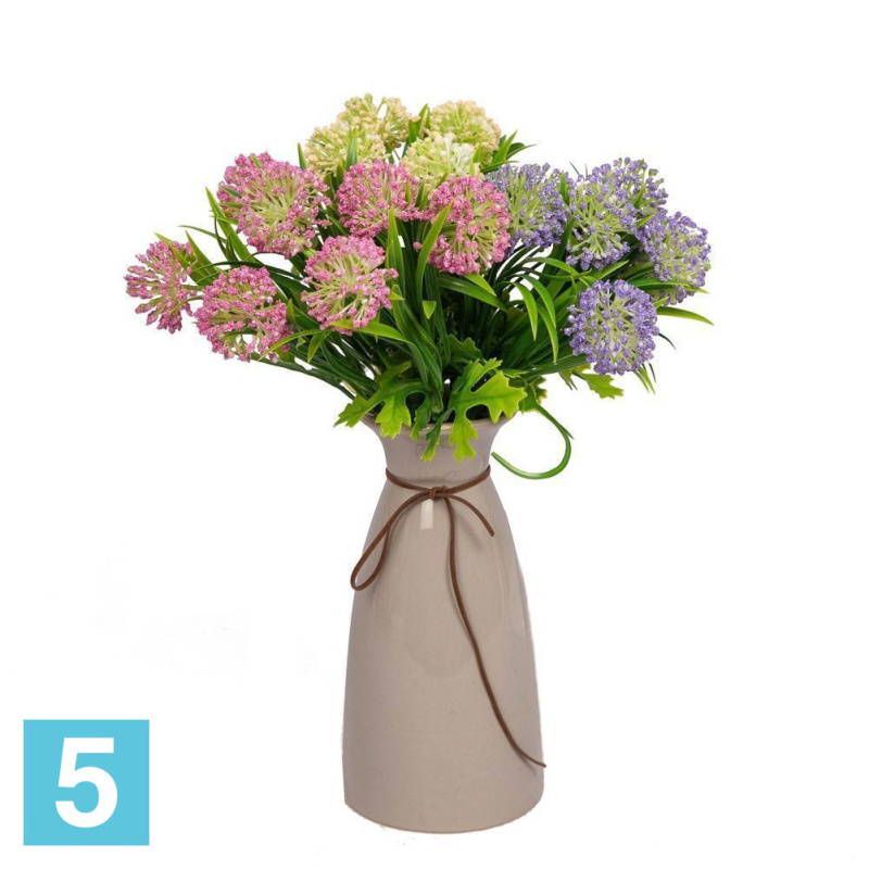 Лук декоративный куст *7 искусственный Alseed, h-29 см., микс