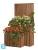 Кашпо TREEZ Effectory Timberline Высокий дивайдер со стенкой, тёмное дерево 86-l, 33-w, 165-h