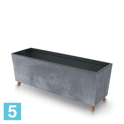 Кашпо Prosperplast URBI CASE BETON EFFECT N, темно-серое 77-l, 23,5-w, 30-h