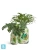 Кашпо TREEZ Effectory Savage Garden Design-ваза Botanical, белое с зеленым 43-d, 62-h