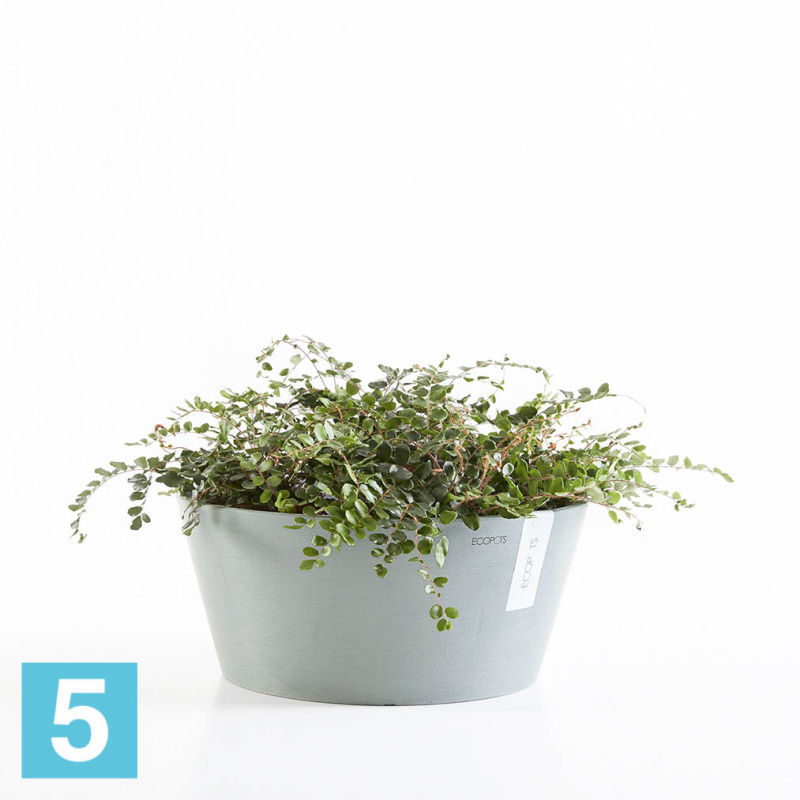 Напольное кашпо Ecopots Frankfurt, серо-голубое 41-d, 18-h