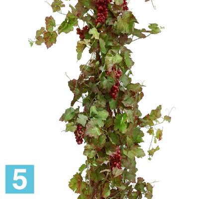 Виноградная искусственная TREEZ Collection лоза с красным виноградом 160h