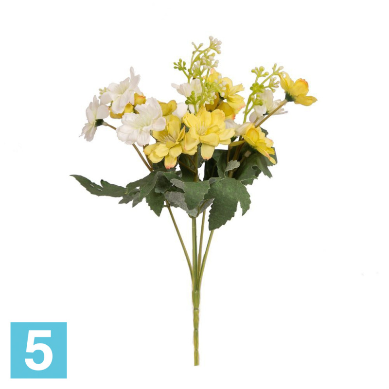 Букет Вишни*5 искусственный Alseed, h-30cм