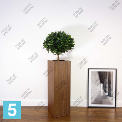 Кашпо CUBO DE MADERA - ALTO MAR 30-l, 30-w, 90-h, коричневое в #REGION_NAME_DECLINE_PP#