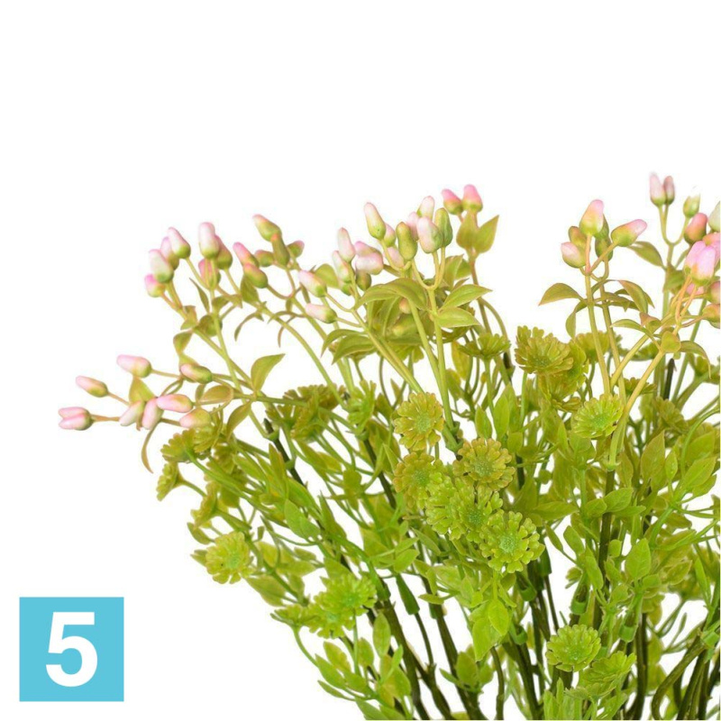 Куст гипсофилы с бутоном искусственный искусственный Alseed, микс, h-40  см.