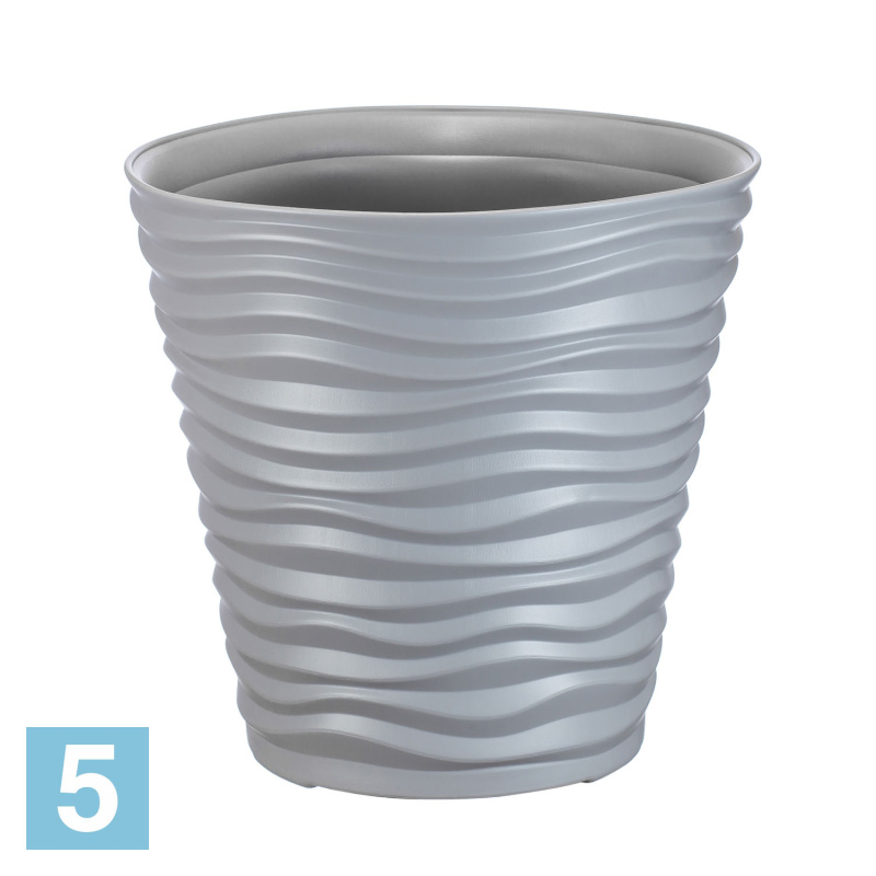 Кашпо IDEA ДЮНА, серое 46-d, 45-h